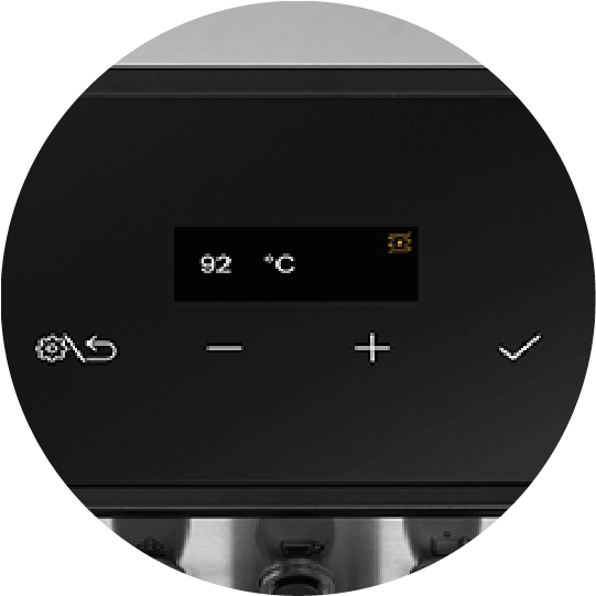 Pantalla TFT a color de 2,4" y 4 botones capacitivos
