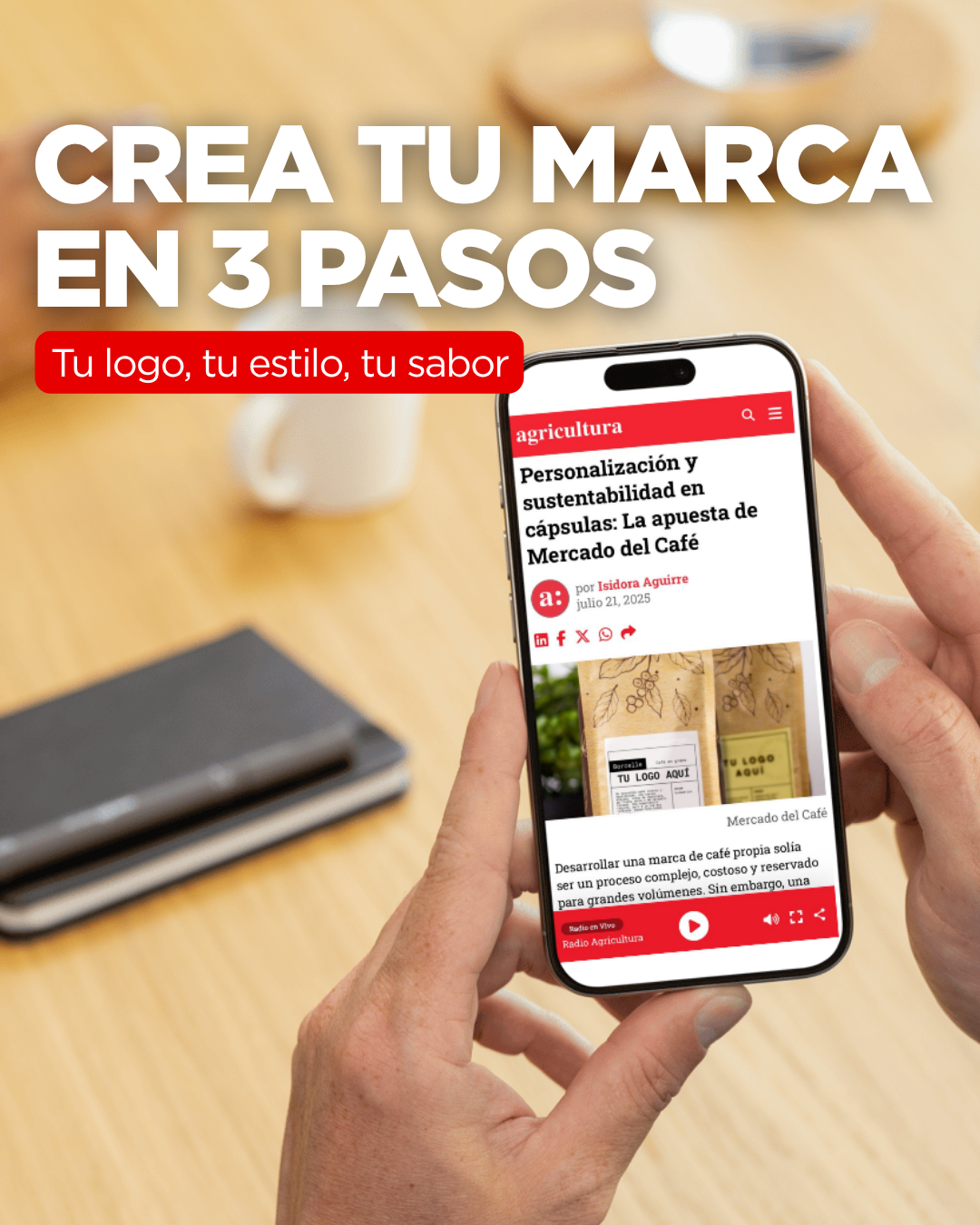Tu café, tu logo, tu estilo: así de fácil es tener tu marca