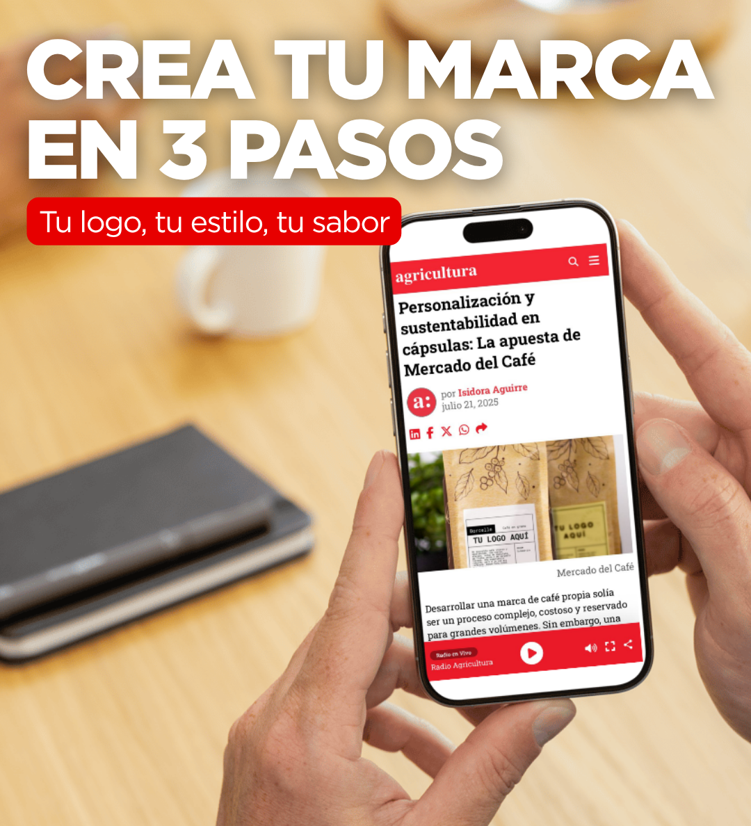 Tu café, tu logo, tu estilo: así de fácil es tener tu marca