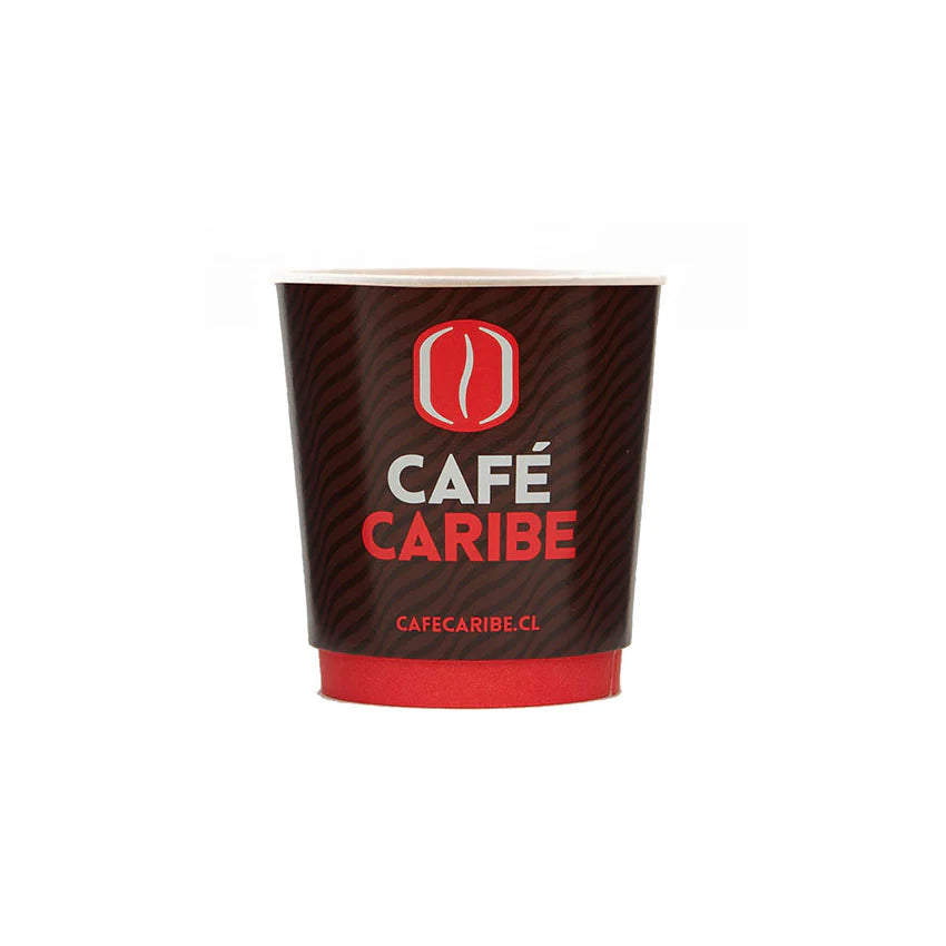 Café Caribe - Vaso desechable pequeño 4oz - 50 unidades