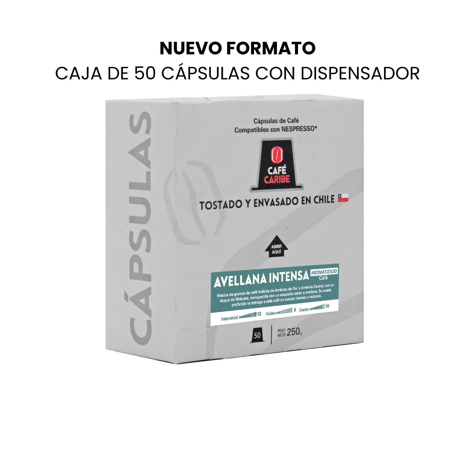 Café Caribe - Avellana Intensa Aromatizado 100 cápsulas