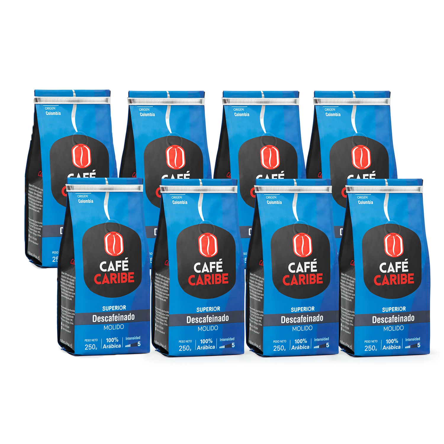 Café Caribe Descafeinado Superior Origen Colombia Molido 2 Kilos
