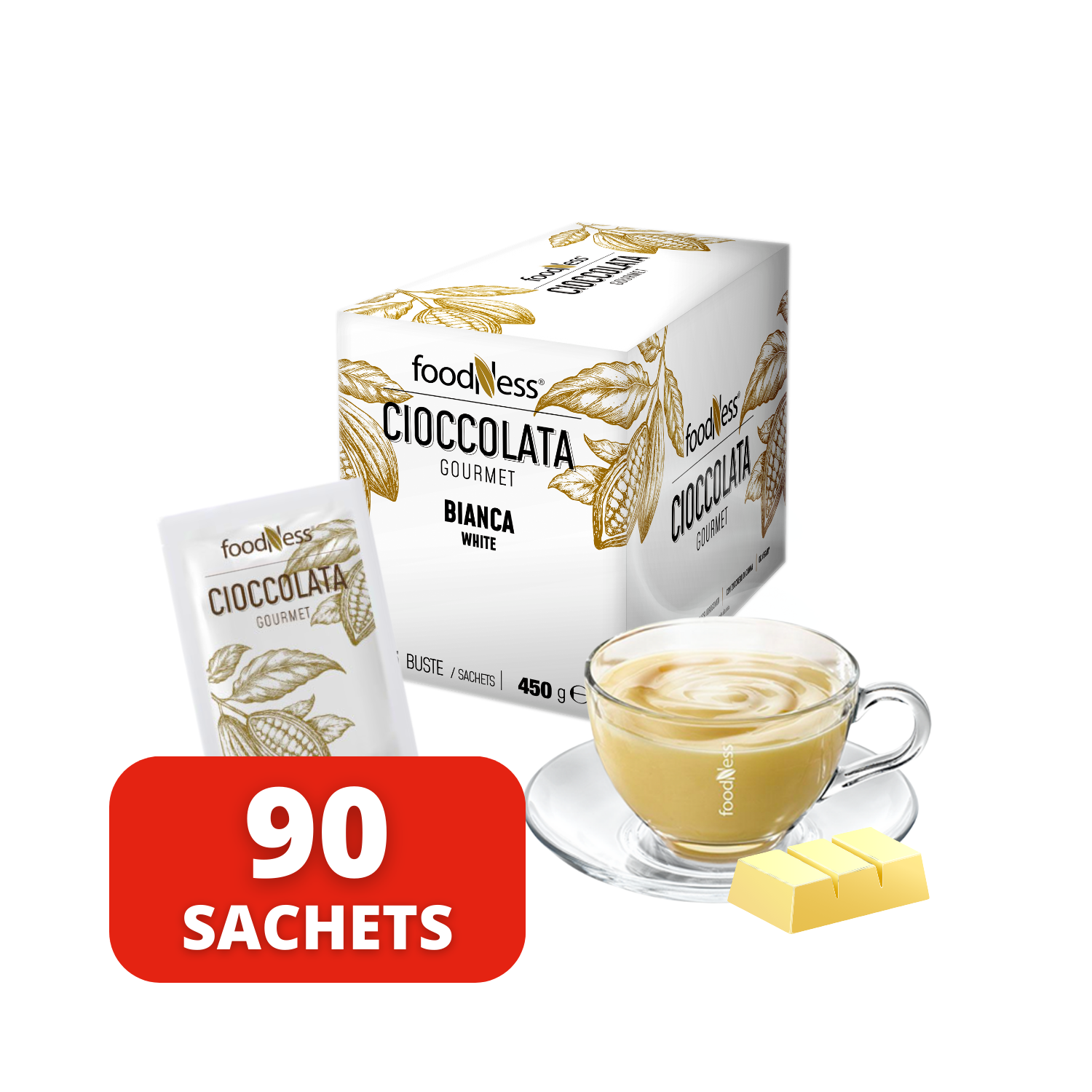 Chocolate Caliente  Blanco 90 Sachets
