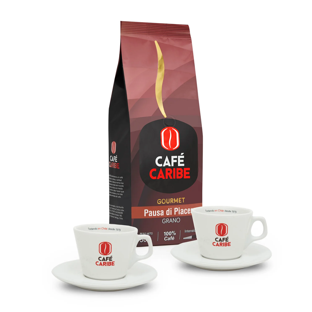 Café Caribe - Pack Pausa di Piacere Grano con Tazas Cappuccino