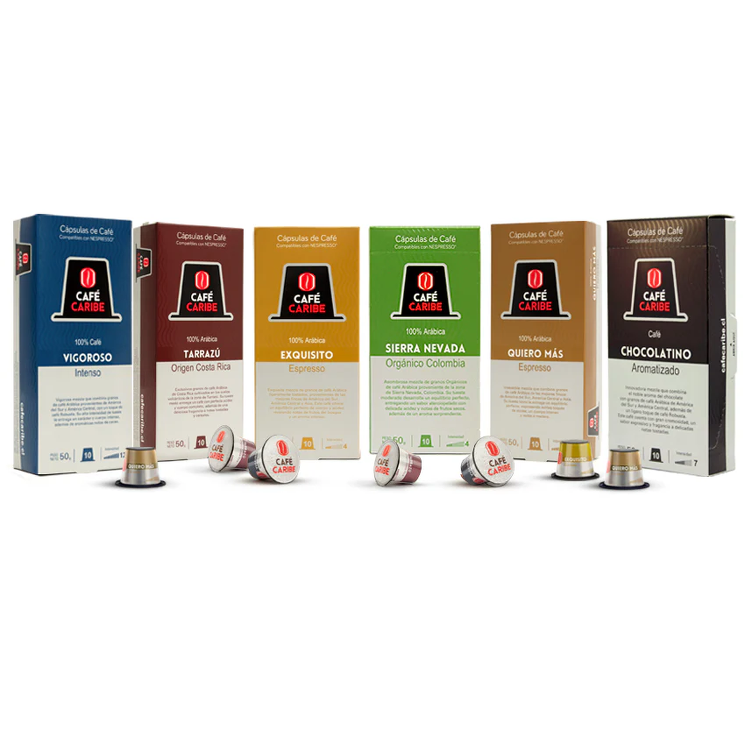 Café Caribe Mix Premium 60 Cápsulas compatibles con Nespresso
