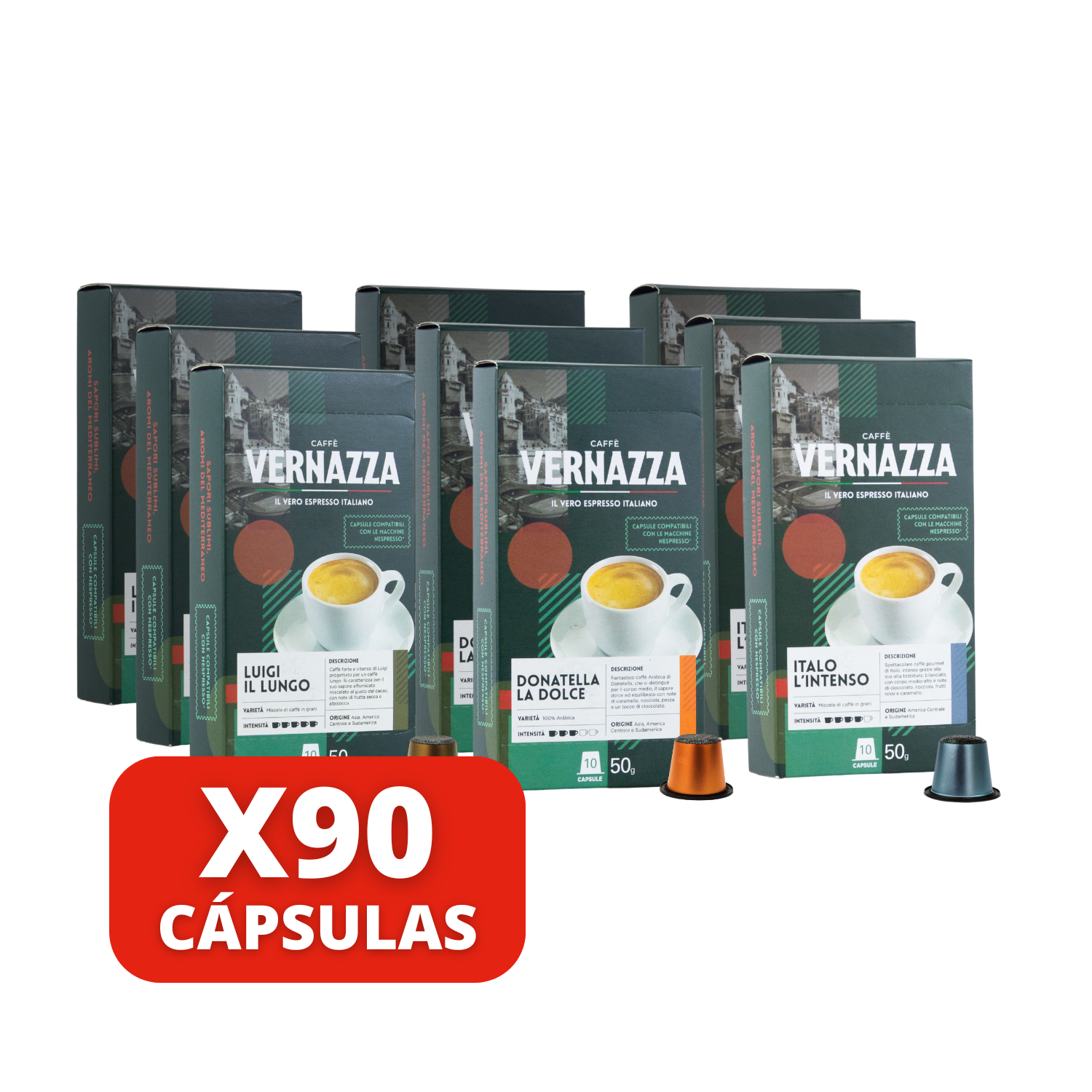 Caffè Vernazza - Mix 90 Cápsulas