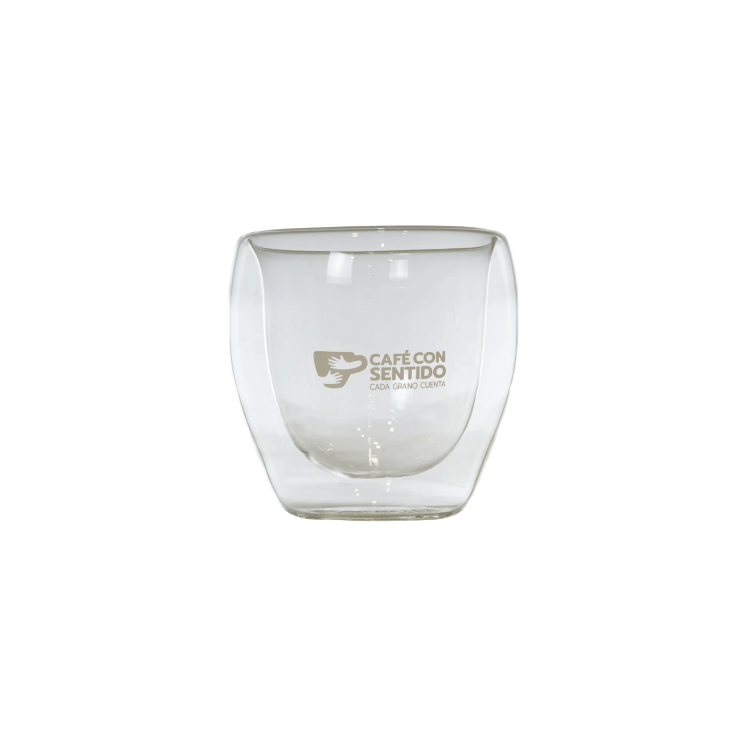 Taza de Vidrio Doble Pared 150 ml - Café con Sentido
