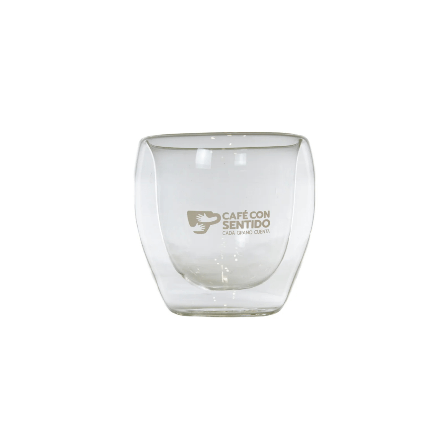 Taza de Vidrio Doble Pared 250 ml - Café con Sentido