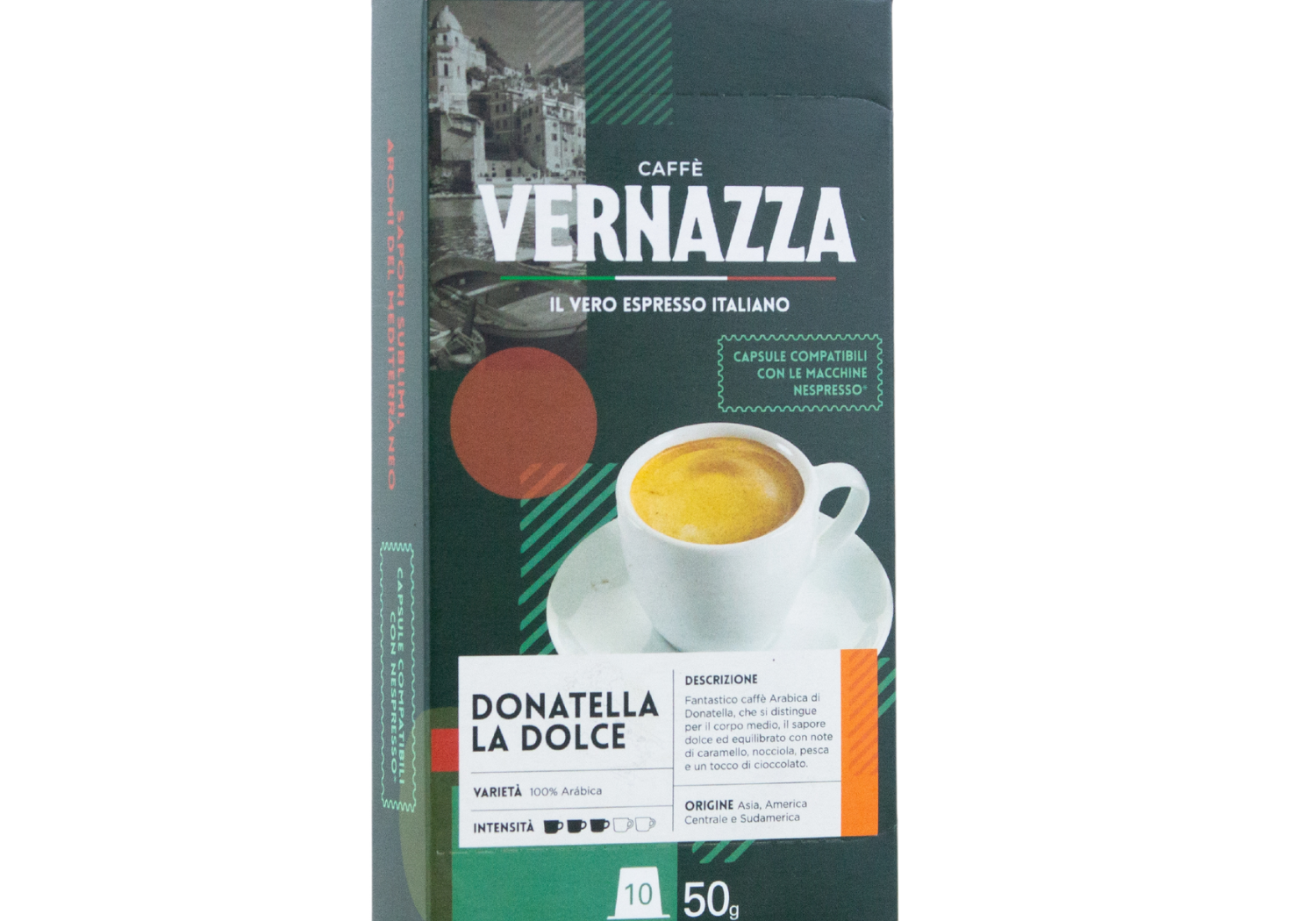 10 cápsulas Donatella La Dolce Caffè Vernazza Café